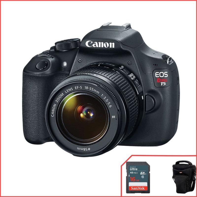 Canon Eos T5 Com Lente 18-55mm F3.5-5.6 Iii + Cartão 16gb + Estojo